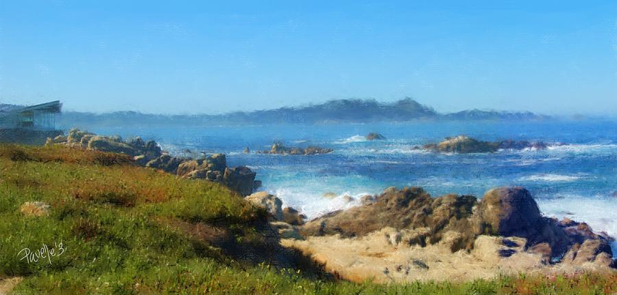 Carmel Bay and Point Lobos Digital Art by Jim Pavelle