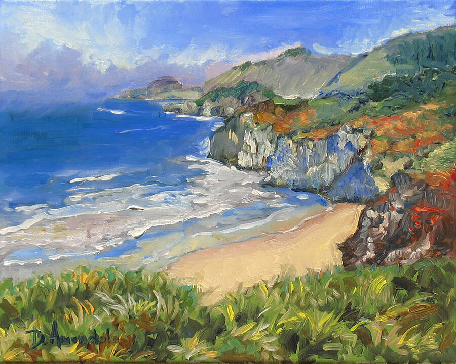 Carmel coast Painting by Dominique Amendola