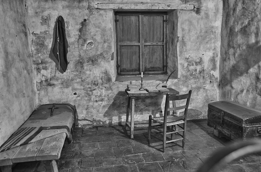 Carmel Mission 1 BW Photograph by Ron White