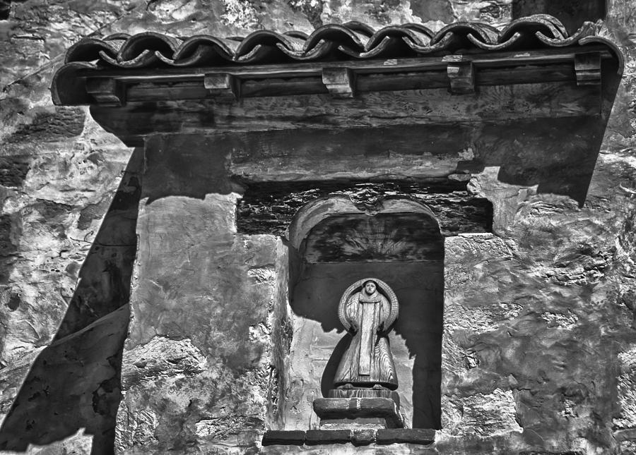 Carmel Mission 11 BW Photograph by Ron White