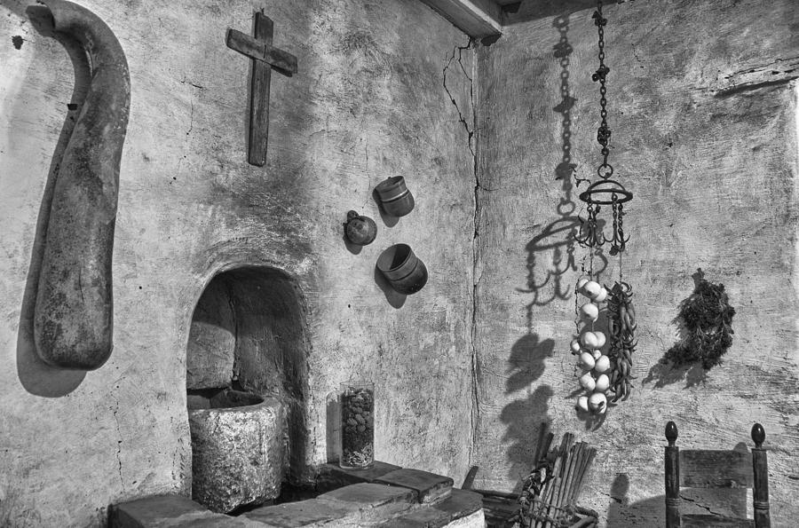 Carmel Mission 2 BW Photograph by Ron White
