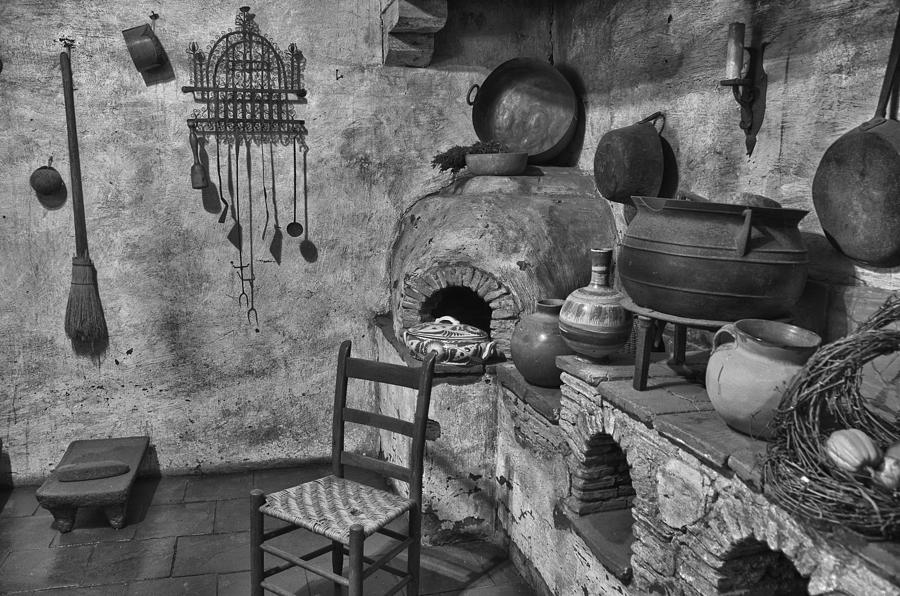 Carmel Mission 8 BW Photograph by Ron White