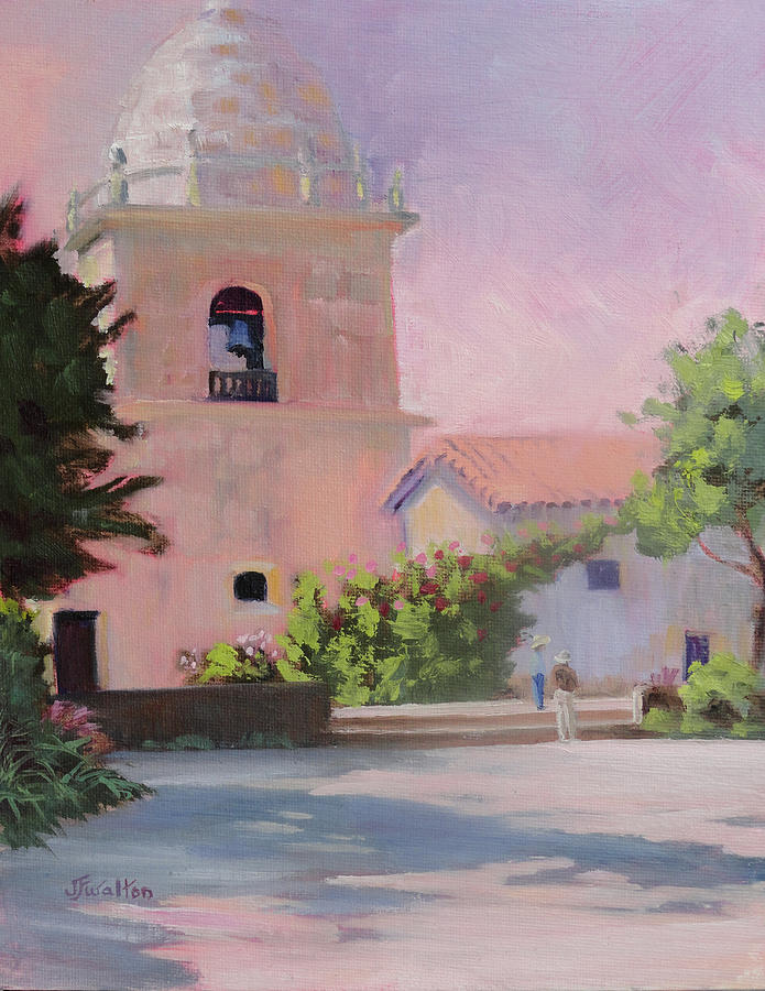 Carmel Mission  Painting by Judy Fischer Walton