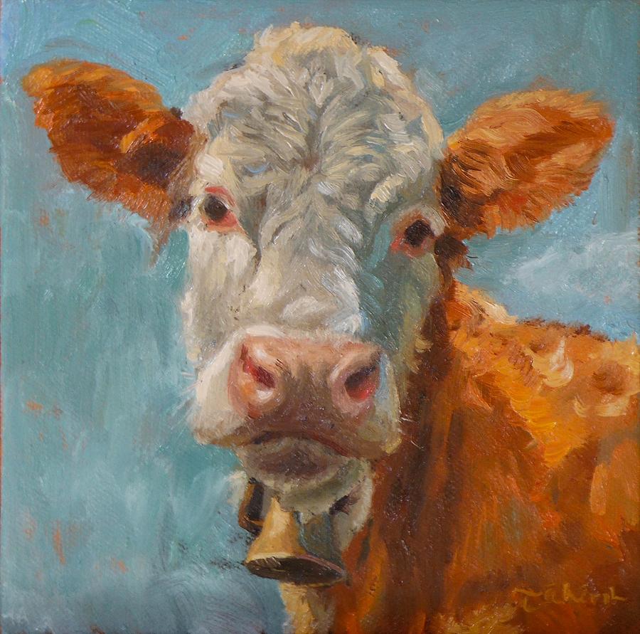 Cow Painting - Carmella by Tahirih Goffic