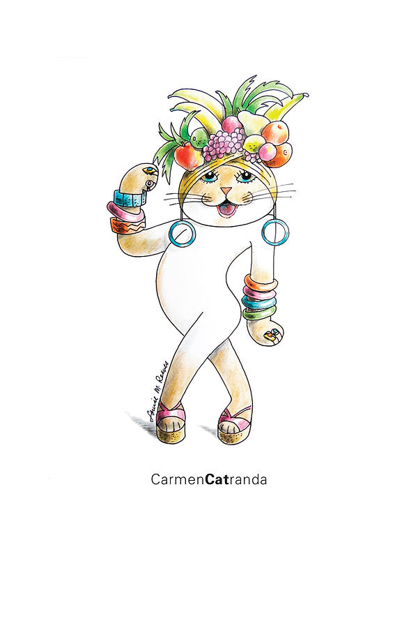 Cat Pastel - Carmen CATranda by Louise McClain Reeves