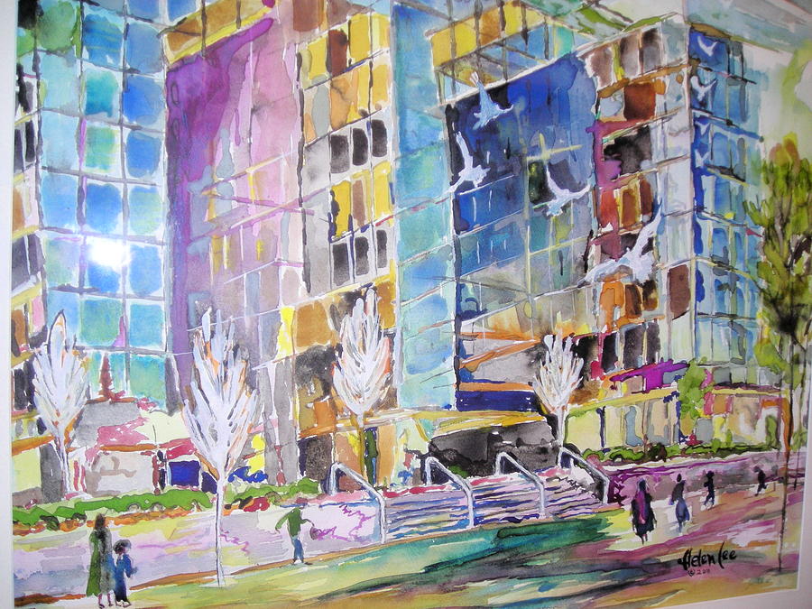 Carmike Plaza Painting by Helen Lee