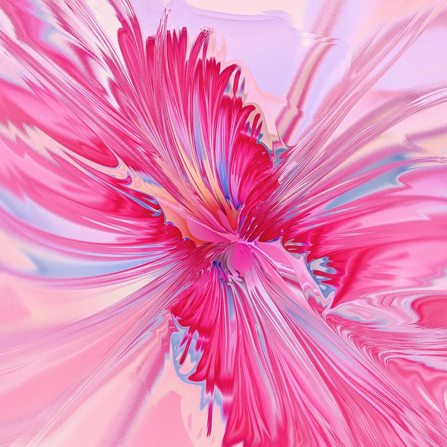 Abstract Digital Art - Carnation Pink by Anastasiya Malakhova