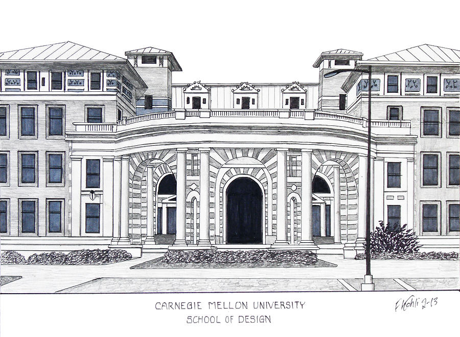 Carnegie Mellon University Drawing - Carnegie Mellon University by Frederic Kohli