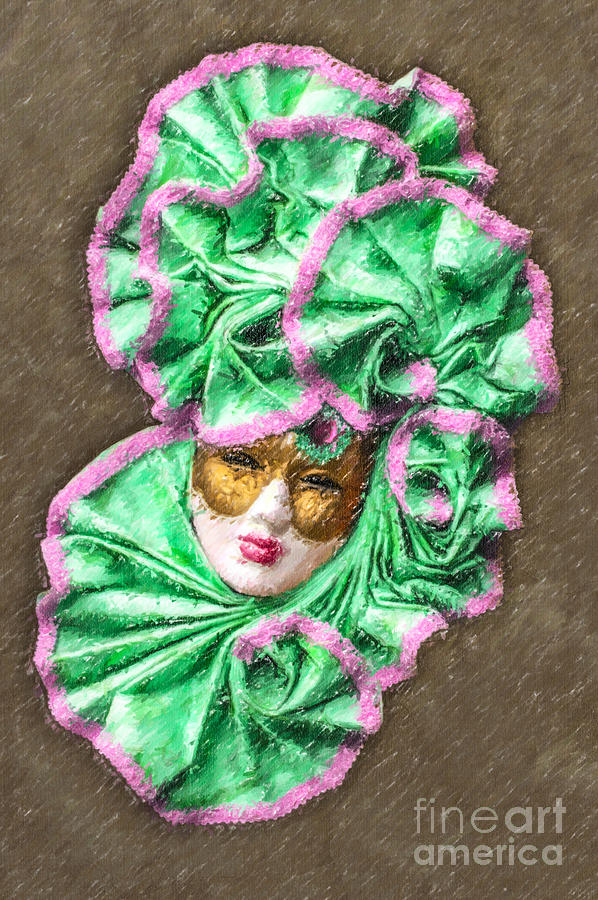 Carnevale Mask Digital Art - Carnevale mask by Liz Leyden