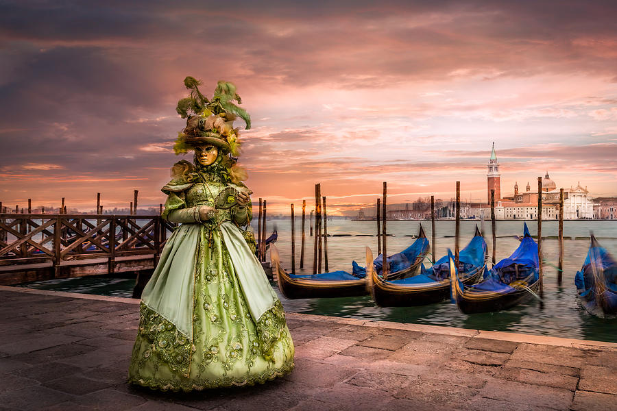 Sunset Photograph - Carnevale Venezia by Jakob Noc