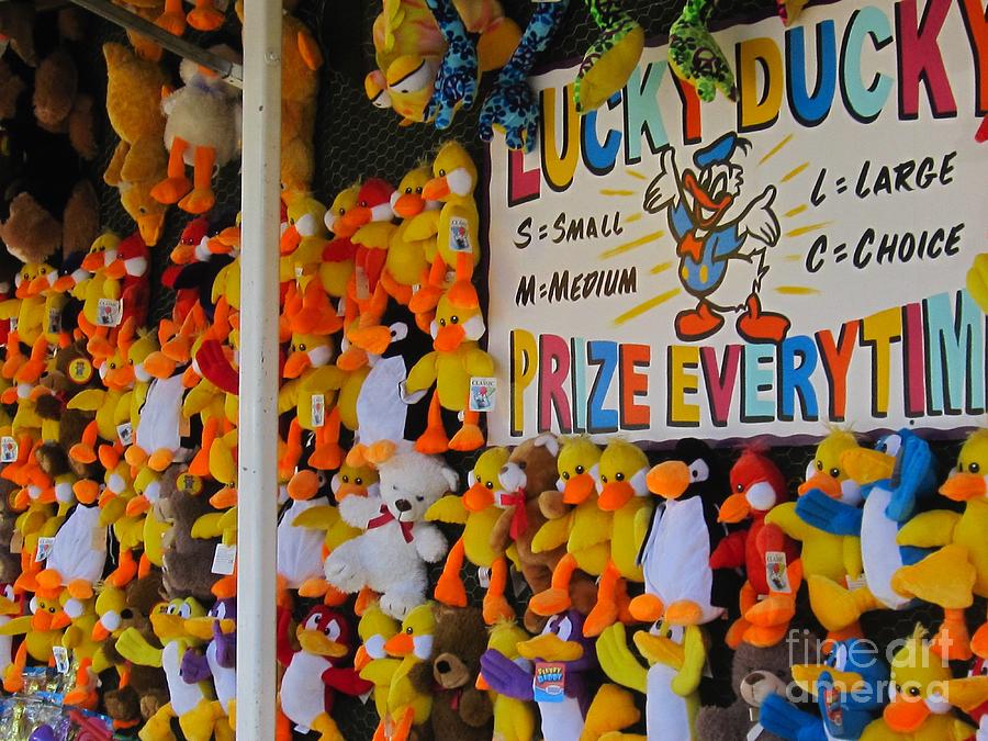 Holiday Photograph - Carnival Days Lucky Ducky by Margaret Newcomb