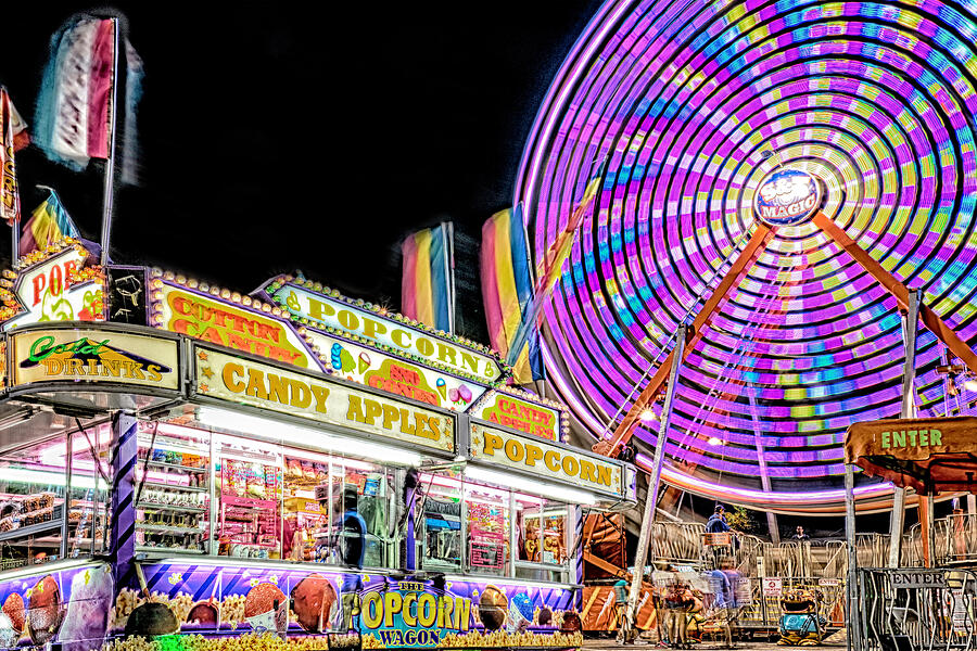 Carnival Ferris Wheel Photograph by Joe Myeress
