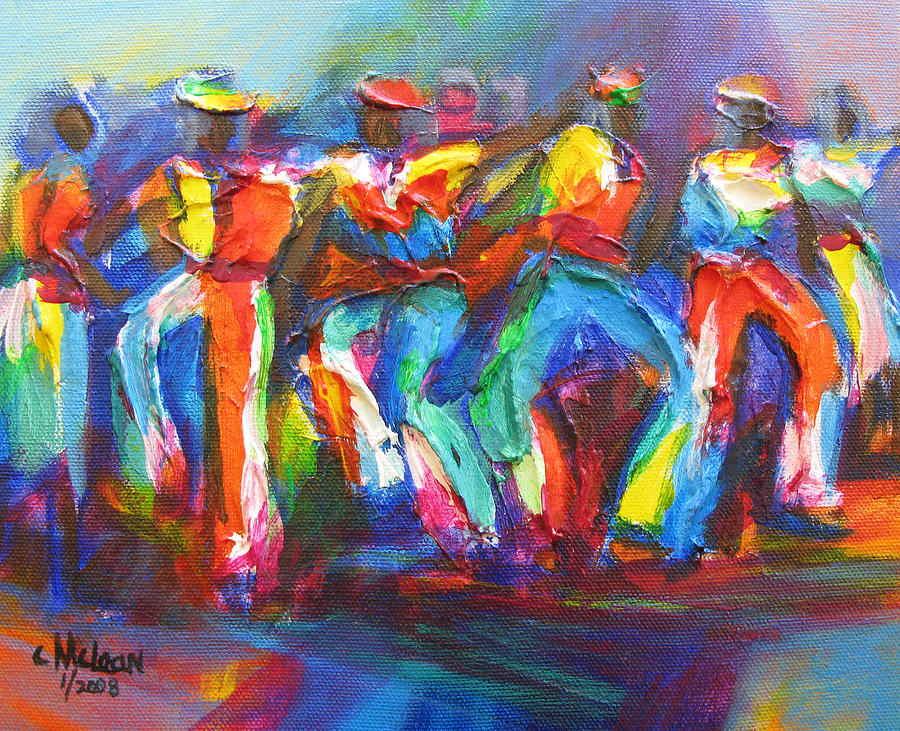 Carnival Jump Up Painting by Cynthia McLean