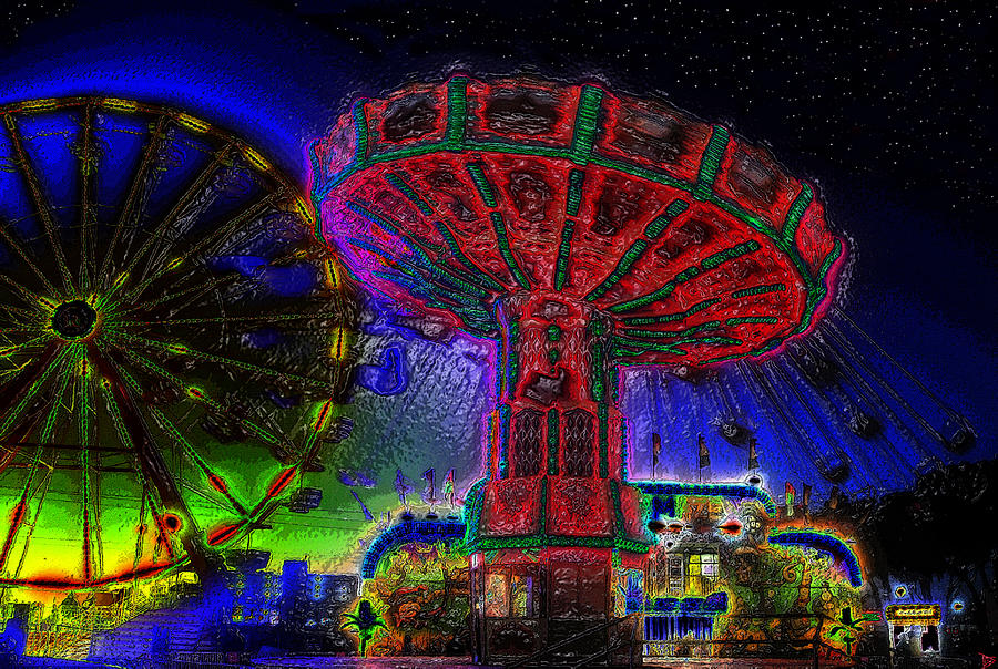 Carnival night A childs memory Painting by David Lee Thompson