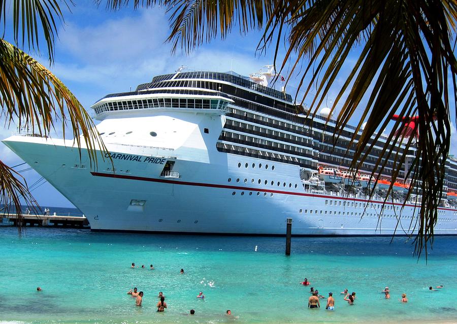 Carnival Pride At Anchor Photograph By Gordon Cain - Fine Art America