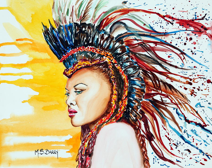 Carnival Queen Painting by Maria Barry