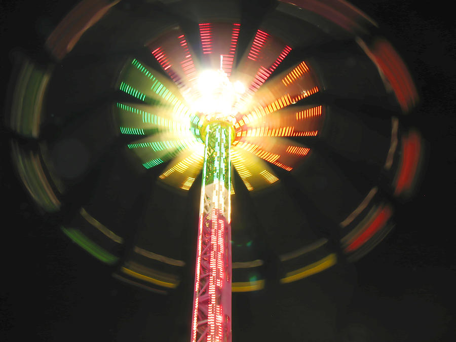 Carnival Ride at Night Photograph by Connie Fox