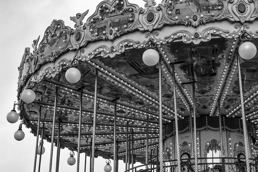 Carnival Ride in Mono Photograph by Georgia Clare