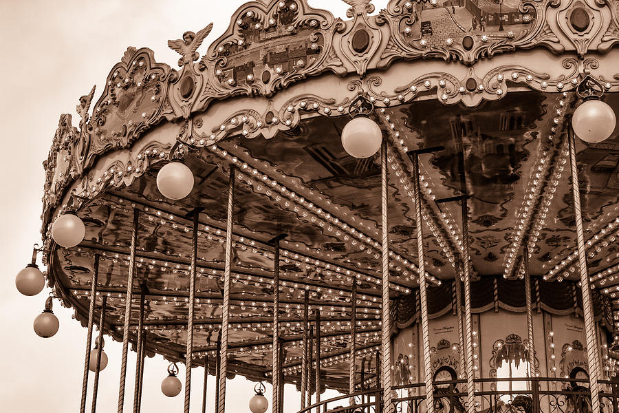 Carnival Ride Toned Photograph by Georgia Clare