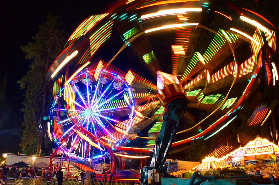 Carnival Rides in Grants Pass Photograph by Mick Anderson