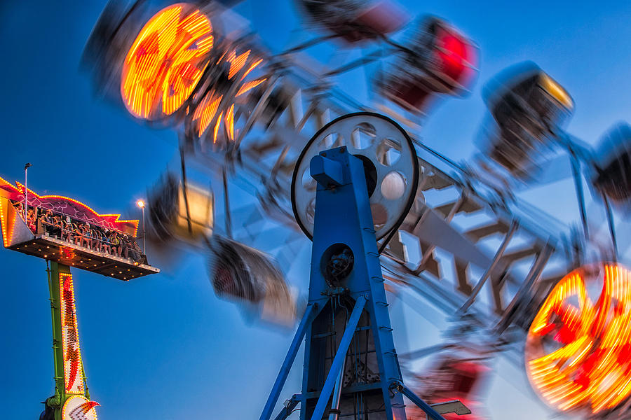 Carnival Rides Photograph by Joan Herwig