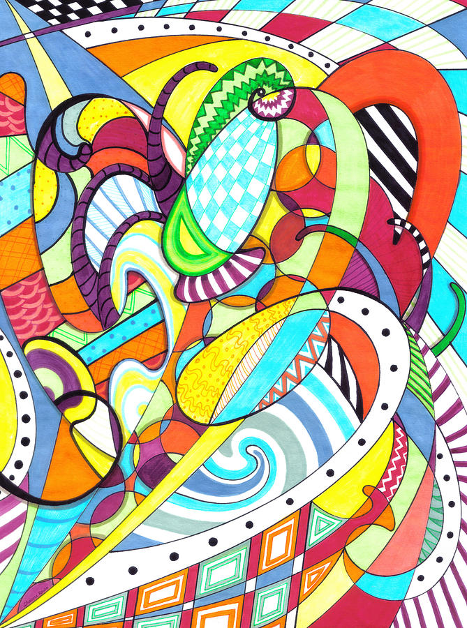Pattern Drawing - Carnival  by Shawna Rowe