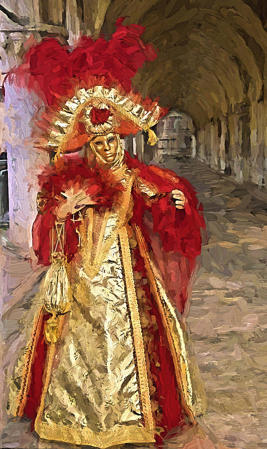 Carnival Photograph - Carnival Venice In Red by Shannon Story