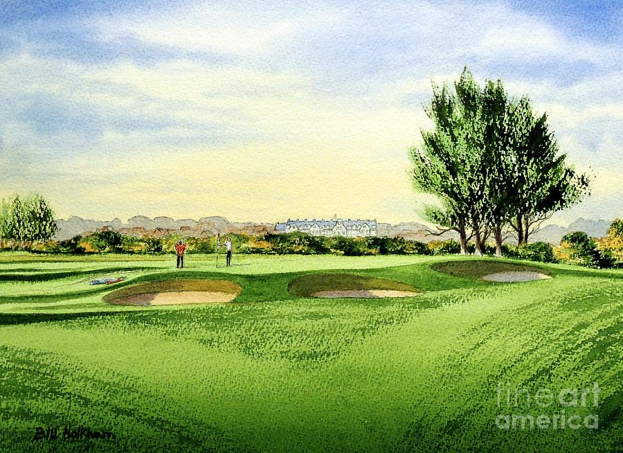 Golf Painting - Carnoustie Golf Course 13Th Green by Bill Holkham
