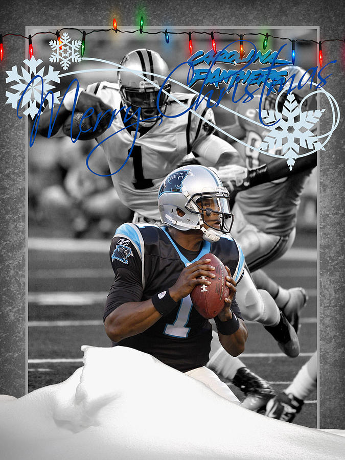 Carolina Panthers Christmas Card by Joe Hamilton