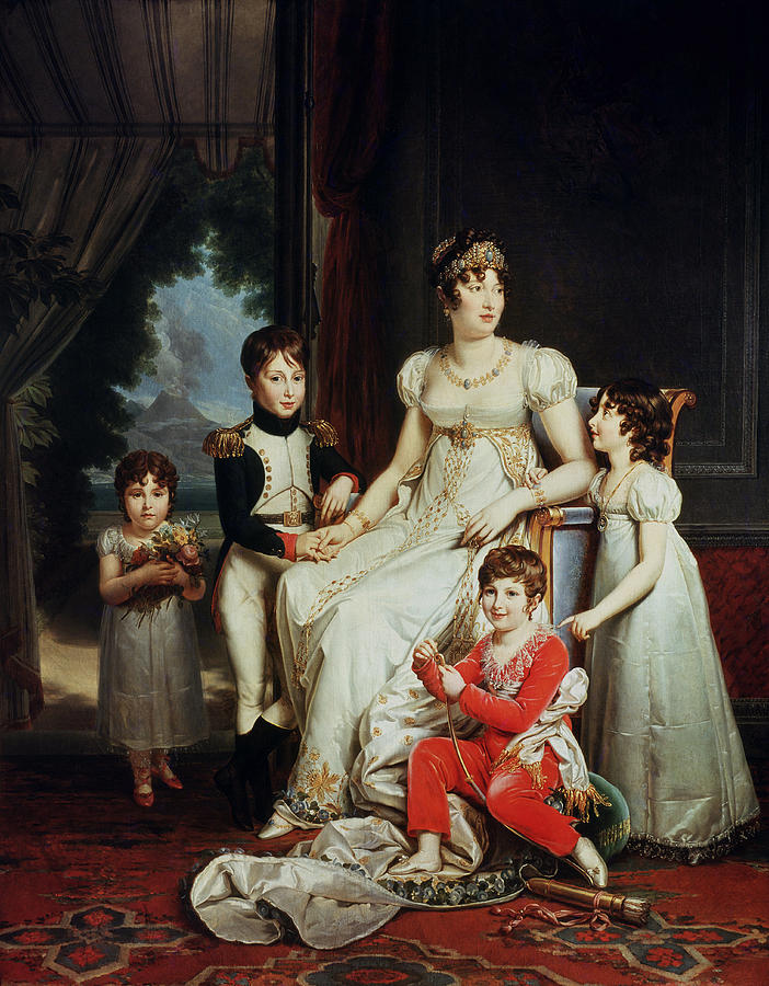 Portrait Photograph - Caroline Bonaparte 1782-1839 And Her Children Oil On Canvas by Francois Pascal Simon, Baron Gerard