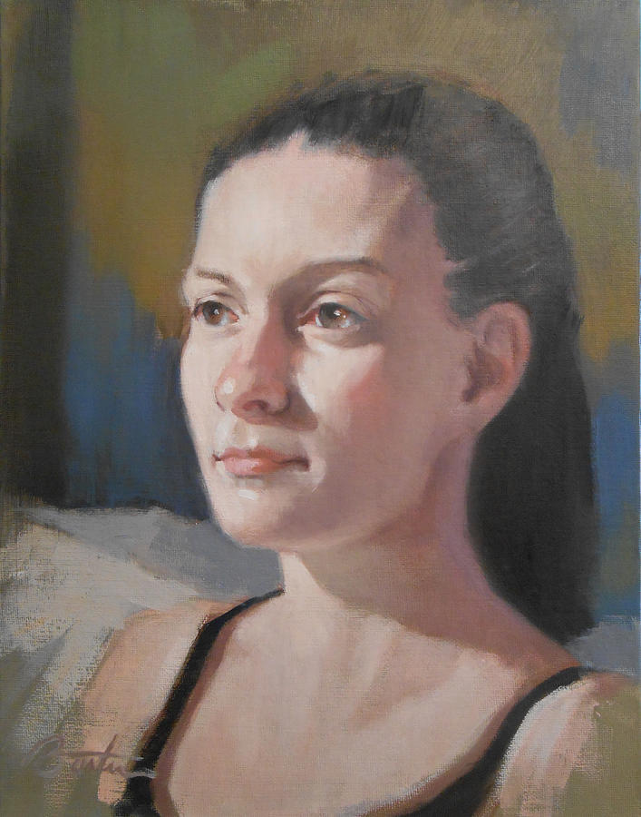 Portrait Painting - Carolyn by Todd Baxter