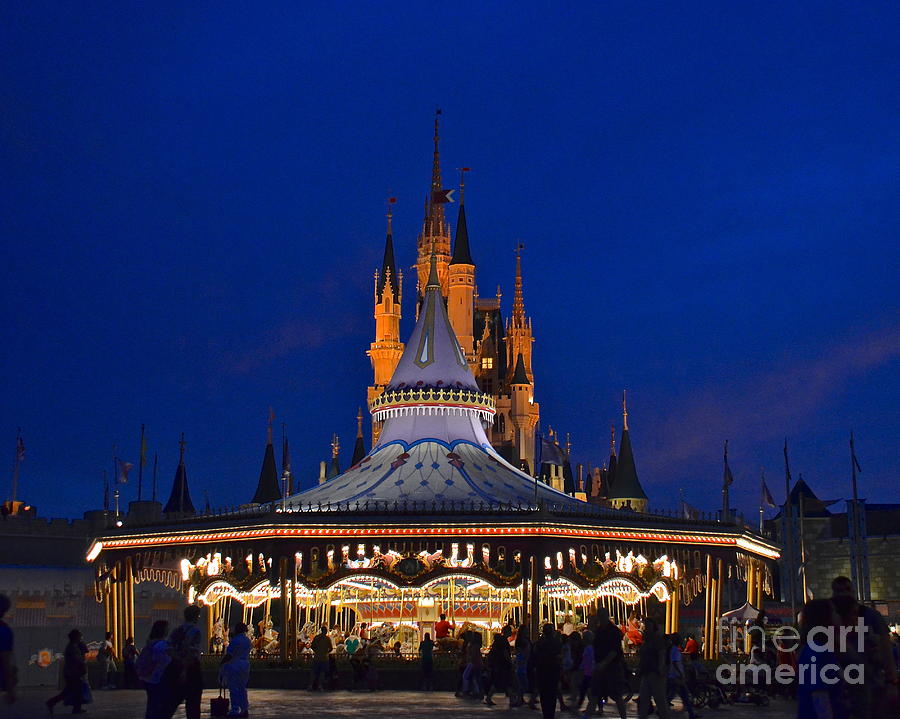 Carousel and Castle Photograph by Carol  Bradley