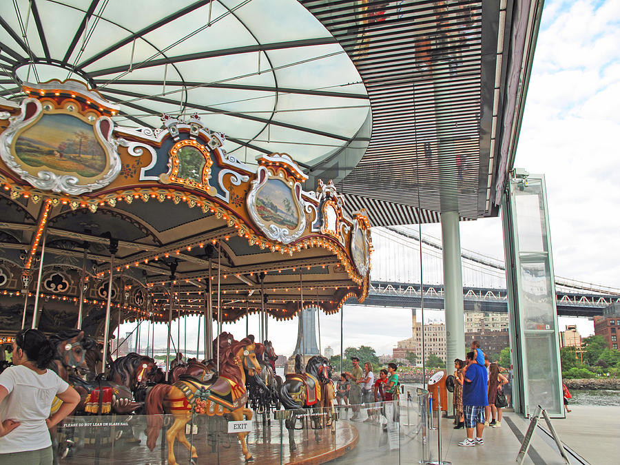 Carousel at Brooklyn Bridge Park Photograph by Barbara McDevitt
