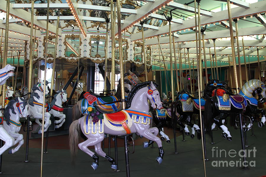 Carousel At Santa Cruz Beach Boardwalk California 5D23632