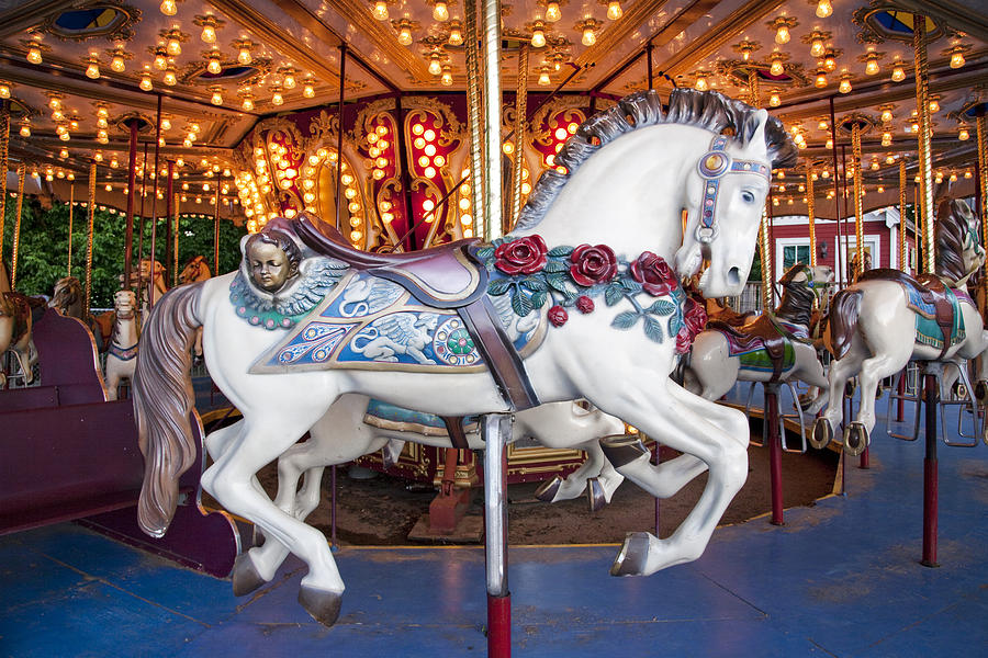 Spring Photograph - Carousel at Spring Park in Tuscumbia by Carol M Highsmith