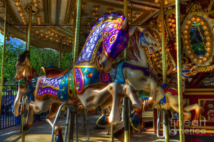 Carousel Beauties Ready To Ride Photograph by Bob Christopher