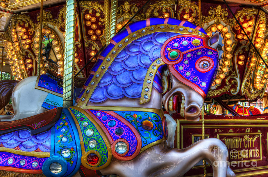 Carousel Beauty Prancing Photograph by Bob Christopher