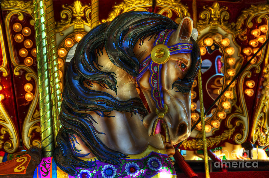 Carousel Beauty Waiting For A Rider Photograph by Bob Christopher