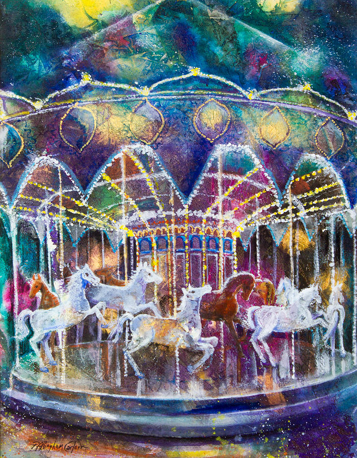 Carousel Galaxy Painting by Patricia Allingham Carlson