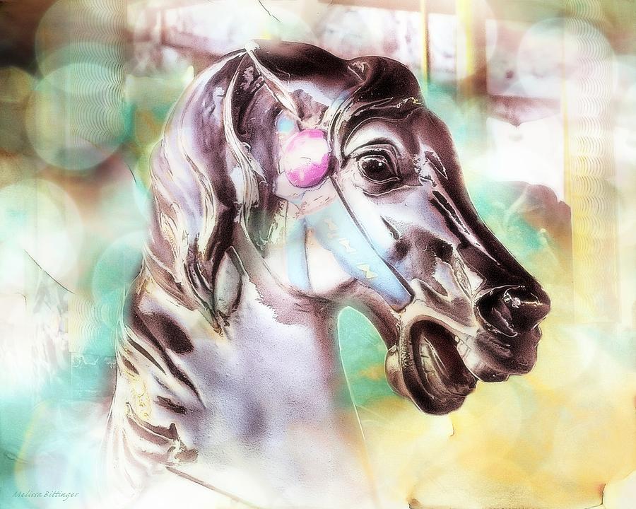 Carousel Horse Bokeh Photograph by Melissa Bittinger