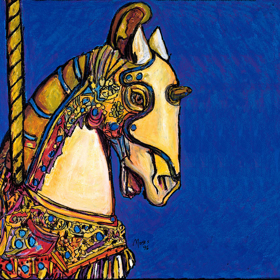 Carousel Horse Painting by Dale Moses