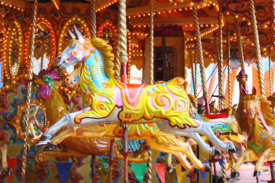 Carousel Horse Equ2162 Painting by Dean Wittle
