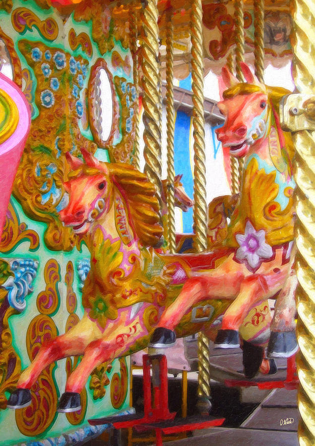 Carousel Horse Equ57858 Painting by Dean Wittle