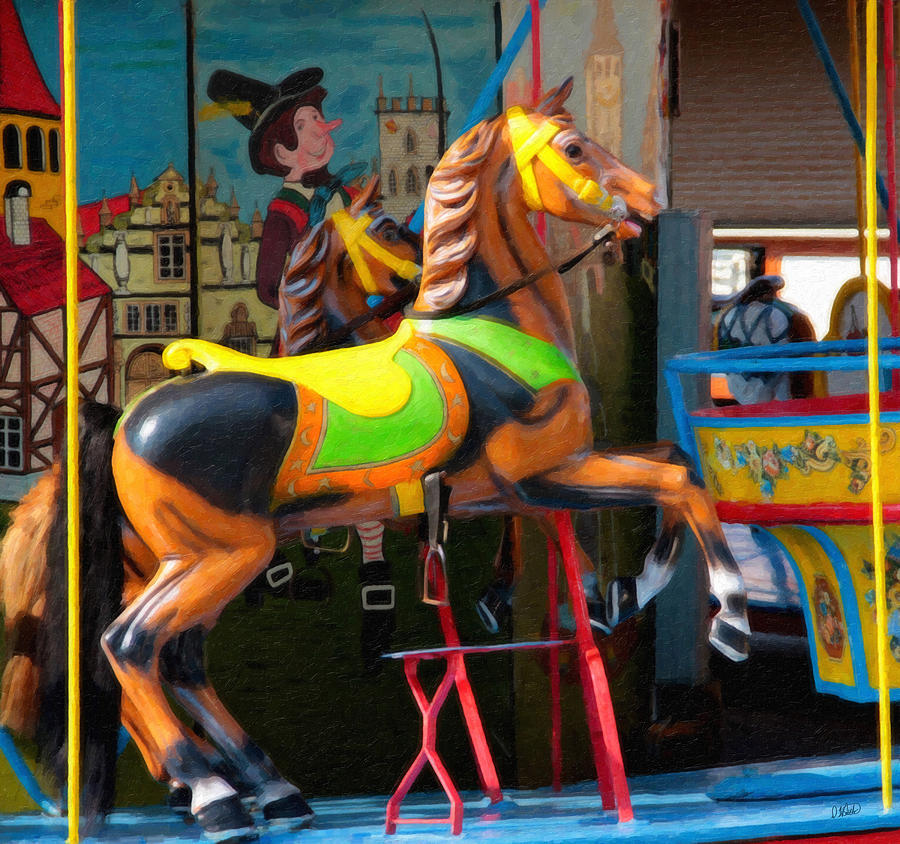 Carousel Horse Equ6803 Painting by Dean Wittle