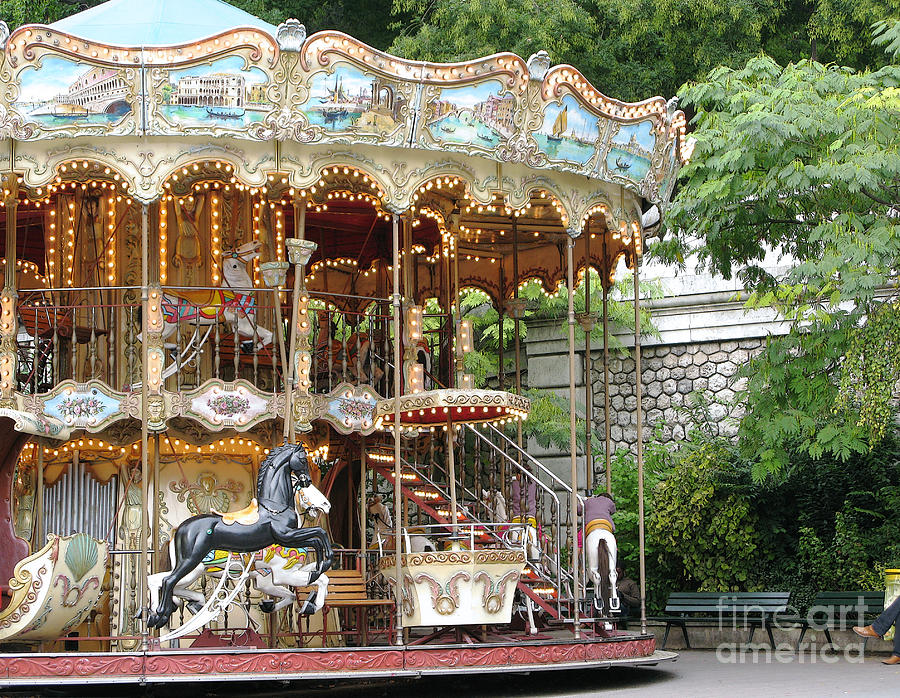 Carousel in Paris Photograph by Ann Horn