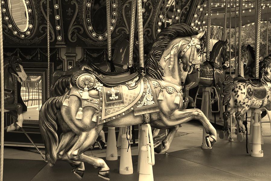CAROUSEL in SEPIA Photograph by Rob Hans