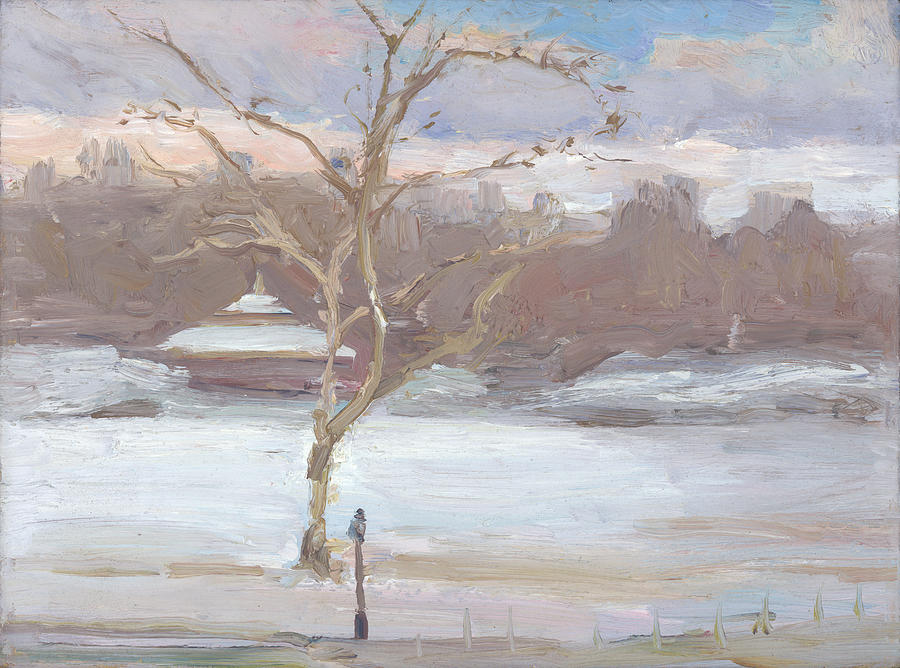 Winter Painting - Carousel in Winter by Walter Lynn Mosley