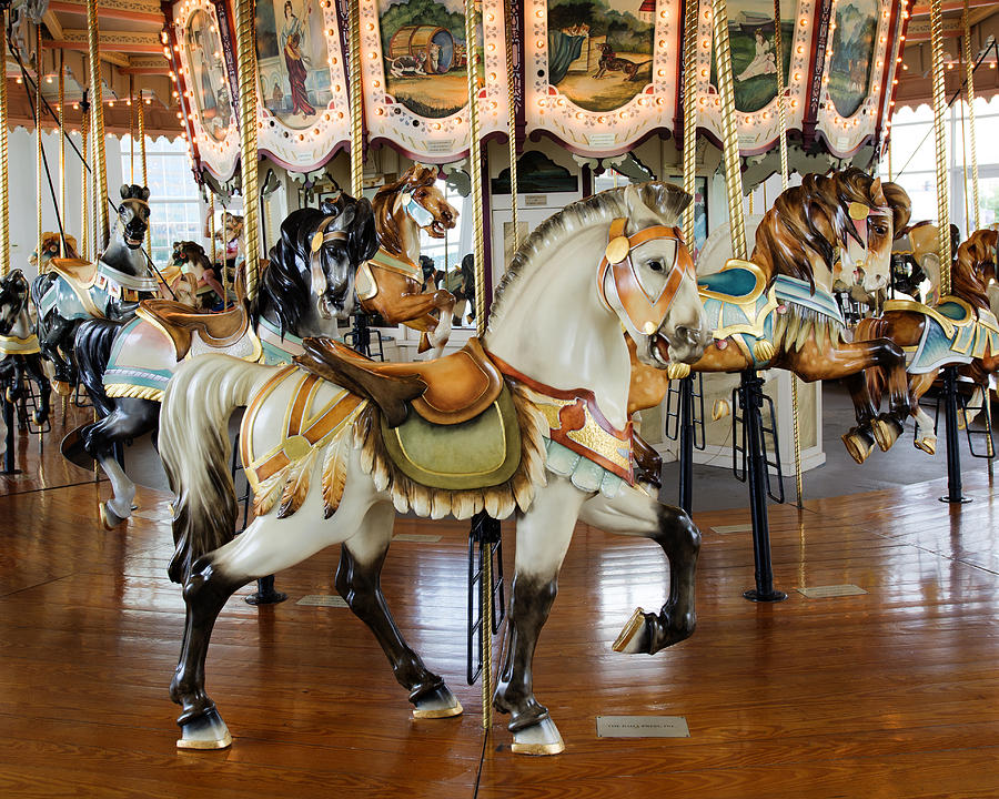 Carousel Indian Horse No. 2 Photograph by Greg Hager