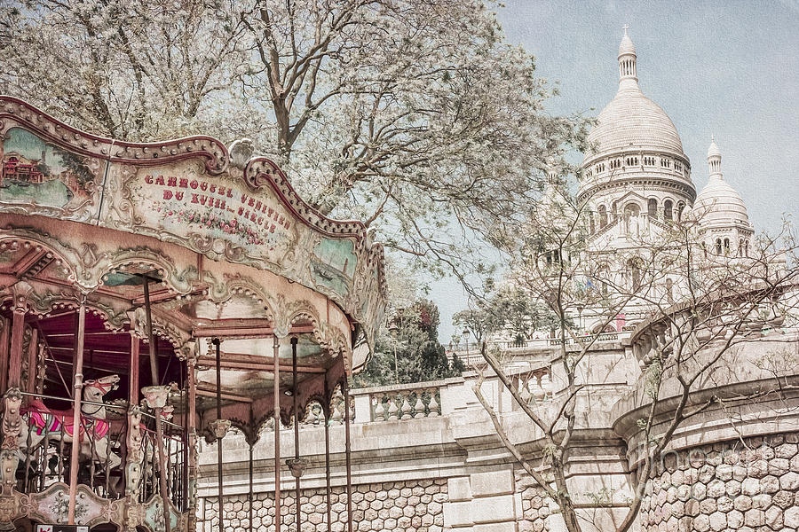 Paris Photograph - Carousel Sacre Coeur by Stacey Granger