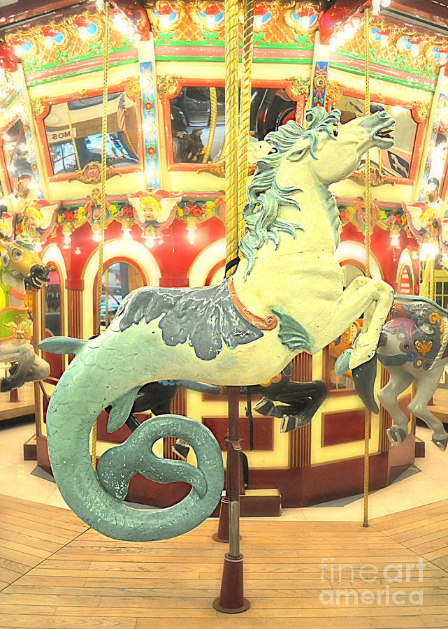 Carousel Sea Horse  Photograph by Mindy Bench